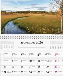 Väggkalender 2026 Väggficka